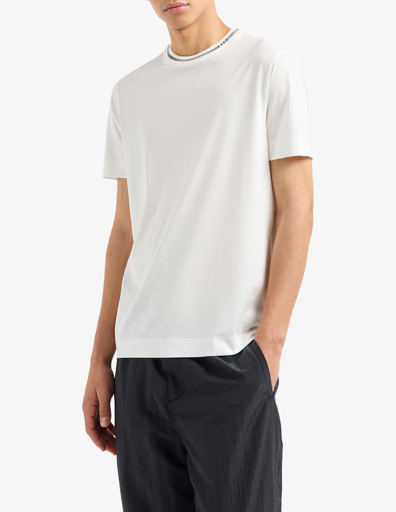 Emporio Armani Maglietta lettering collo - immagine 1 Emporio Armani Maglietta lettering collo - immagine 1