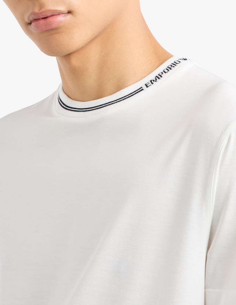 Emporio Armani Maglietta lettering collo - immagine 3 Emporio Armani Maglietta lettering collo - immagine 3