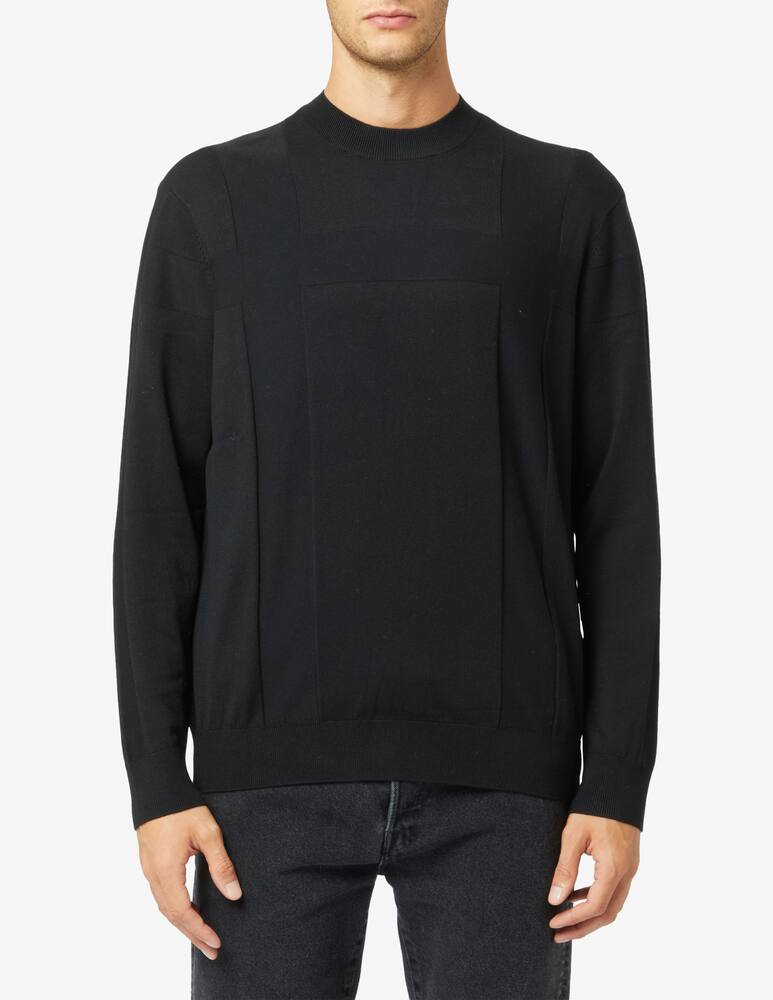 Armani Exchange Maglia girocollo viscosa con trama - immagine 1 Armani Exchange Maglia girocollo viscosa con trama - immagine 1