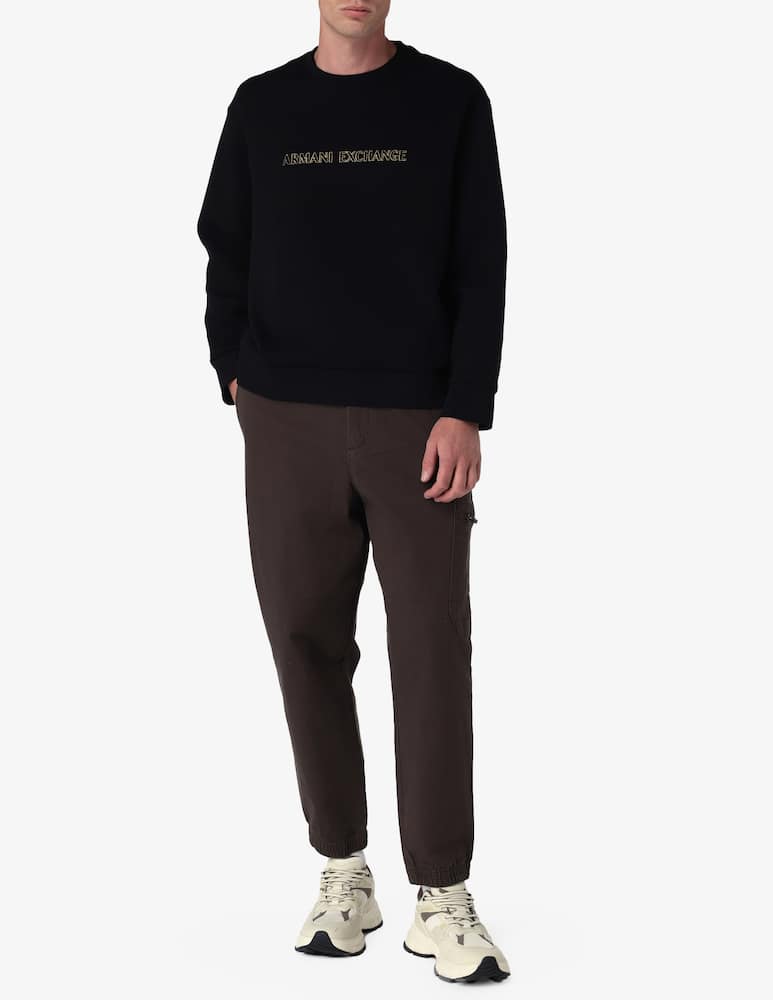 Armani Exchange Felpa girocollo scritta centro bordi oro - immagine 2 Armani Exchange Felpa girocollo scritta centro bordi oro - immagine 2