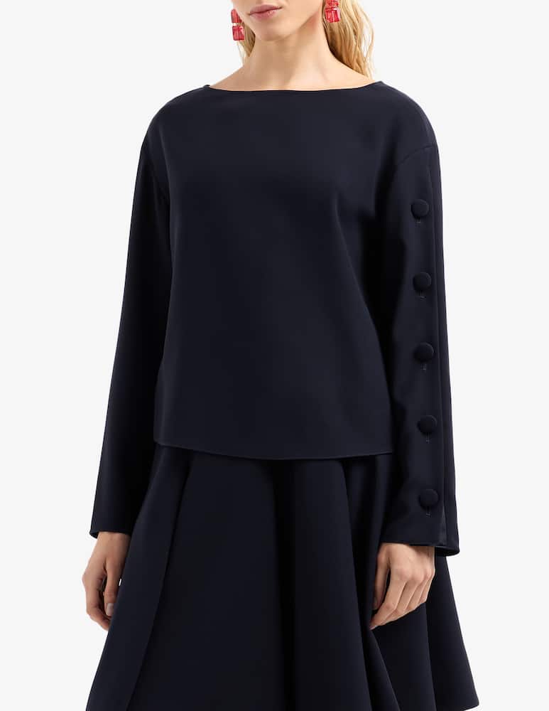 Emporio Armani Blusa con colla a barca - immagine 1 Emporio Armani Blusa con colla a barca - immagine 1