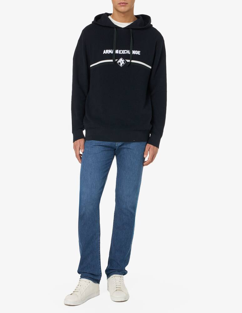 rinascente Armani Exchange Hoodie maglia stripe centre