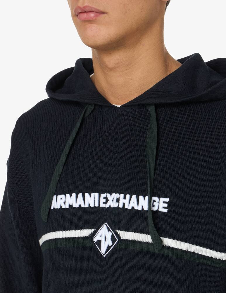 rinascente Armani Exchange Hoodie maglia stripe centre