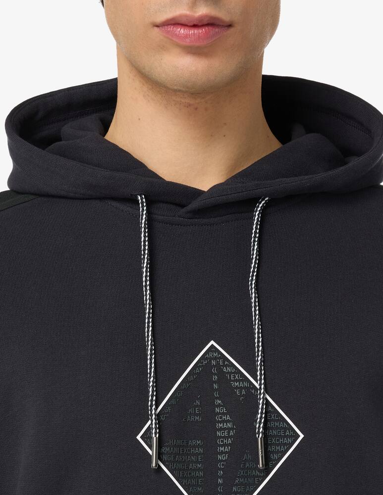 rinascente Armani Exchange Felpa cappuccio logo diamante