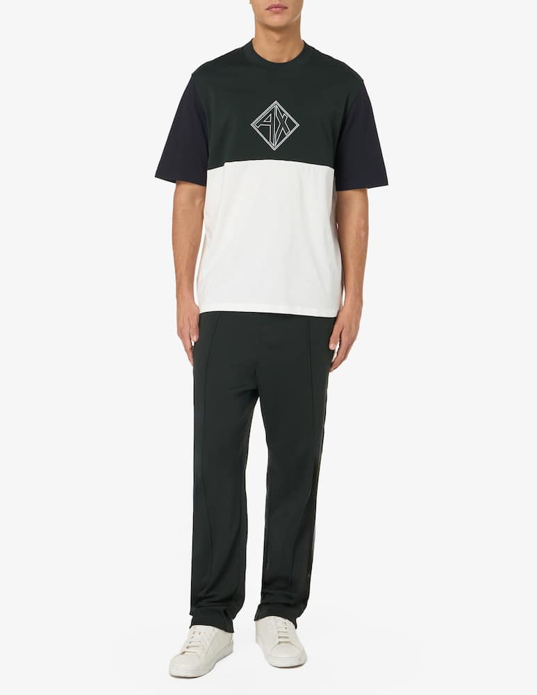Armani Exchange T-shirt oversize con logo diamante - immagine 2 Armani Exchange T-shirt oversize con logo diamante - immagine 2