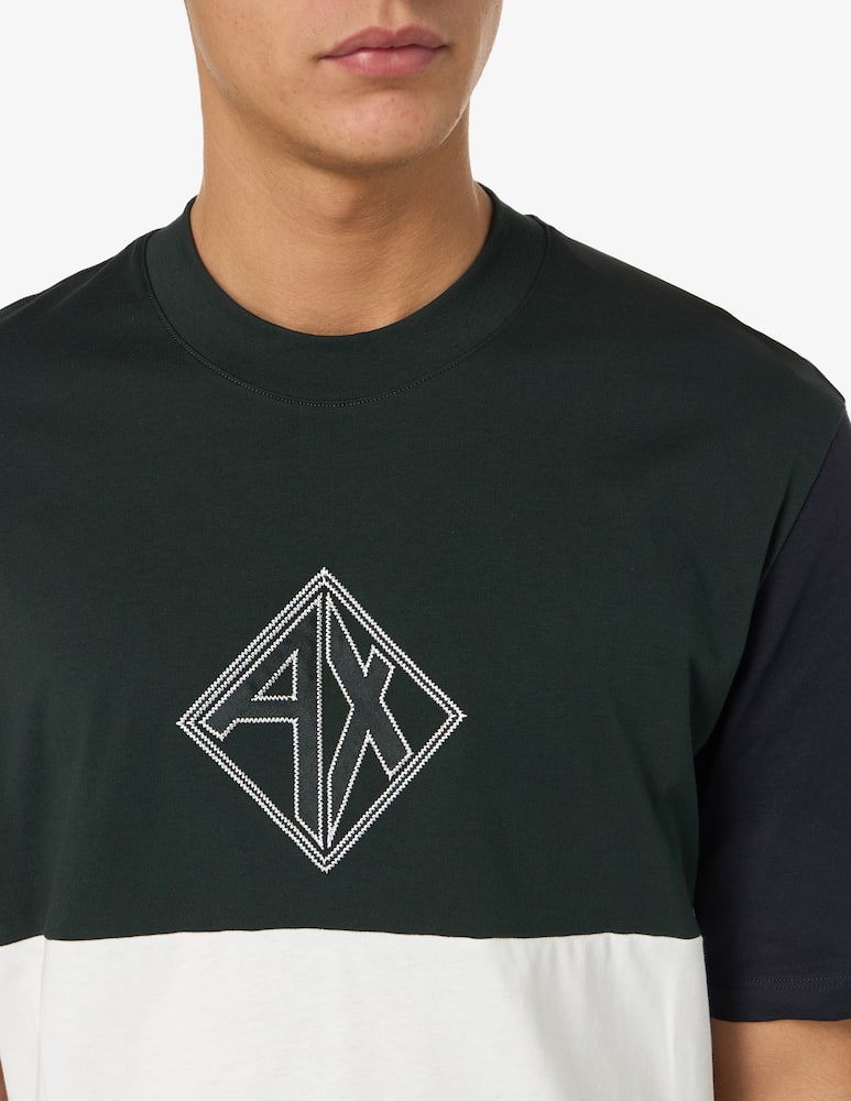 Armani Exchange T-shirt oversize con logo diamante - immagine 4 Armani Exchange T-shirt oversize con logo diamante - immagine 4