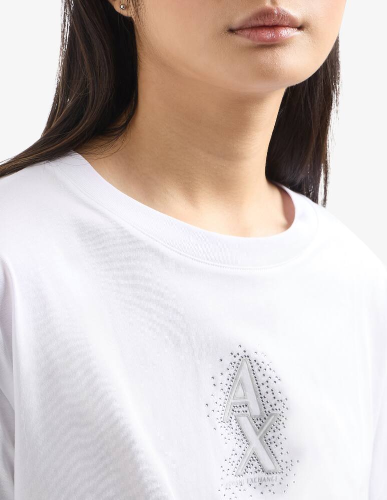 rinascente Armani Exchange T-shirt crop brillante