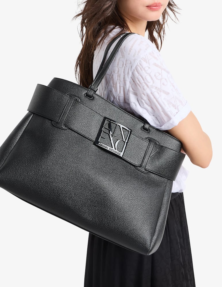 Armani Exchange Tote bag buckle logo - picture 2 Armani Exchange Tote bag buckle logo - picture 2