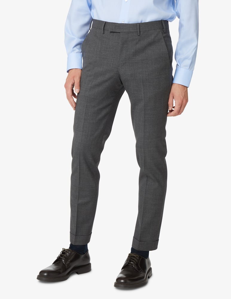 rinascente PT Pantaloni Torino Pantalone con micro fantasia in lana - Grigio