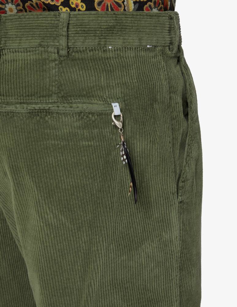rinascente PT Pantaloni Torino Pantalone rebel in velluto costa roccia - Verde