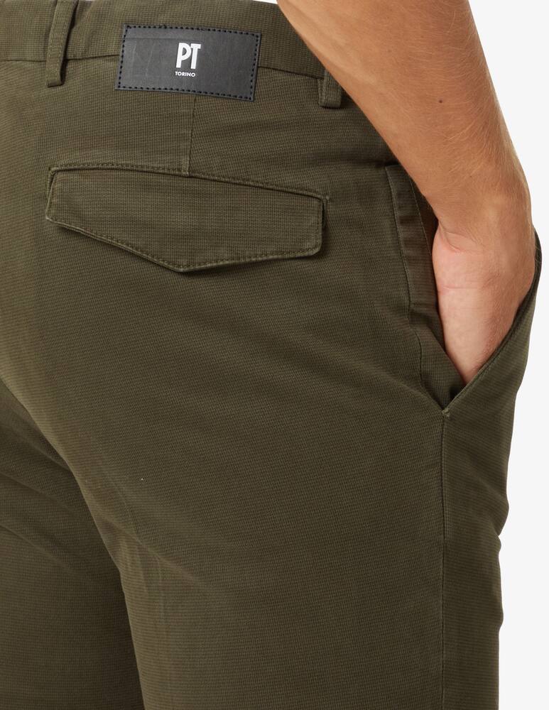 rinascente PT Pantaloni Torino Chino slim micro pattern pants - Green