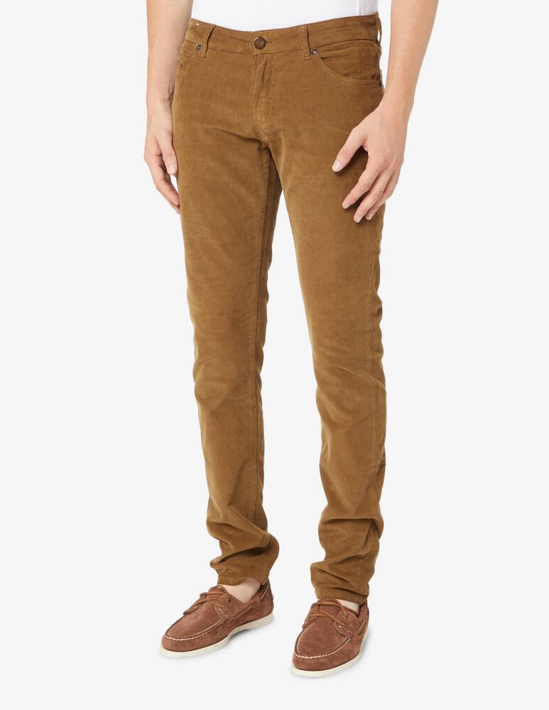 rinascente PT Pantaloni Torino Pantaloni 5 tasche slim in velluto - Marrone