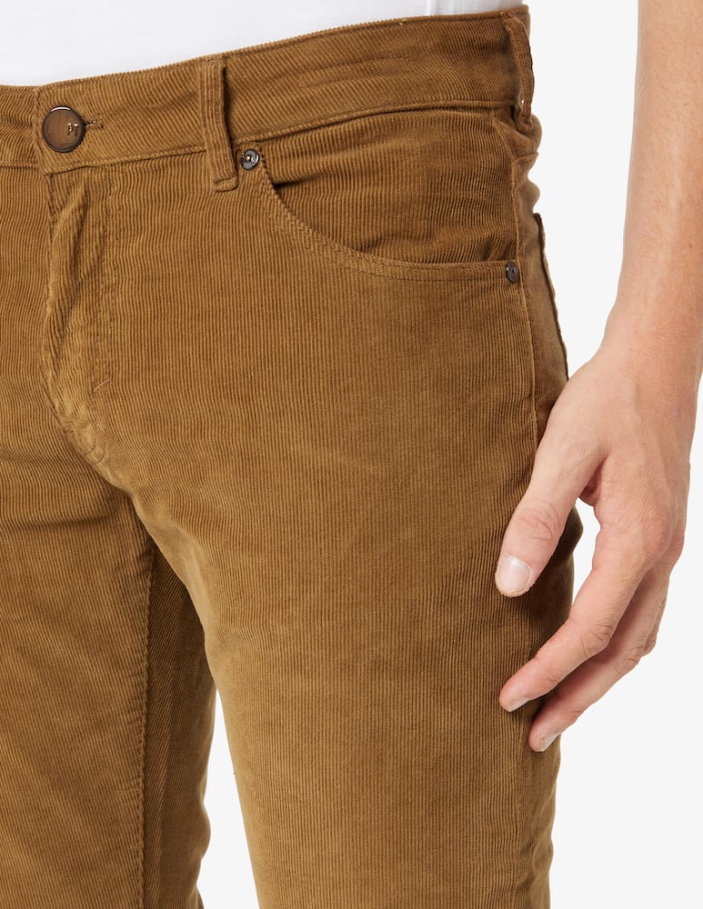 rinascente PT Pantaloni Torino Pantaloni 5 tasche slim in velluto - Marrone