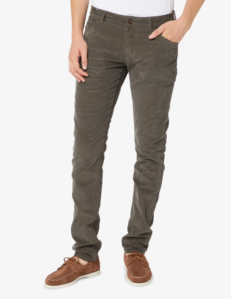 PT Pantaloni Torino Pantaloni 5 tasche slim in velluto - Verde - immagine 2 PT Pantaloni Torino Pantaloni 5 tasche slim in velluto - Verde - immagine 2