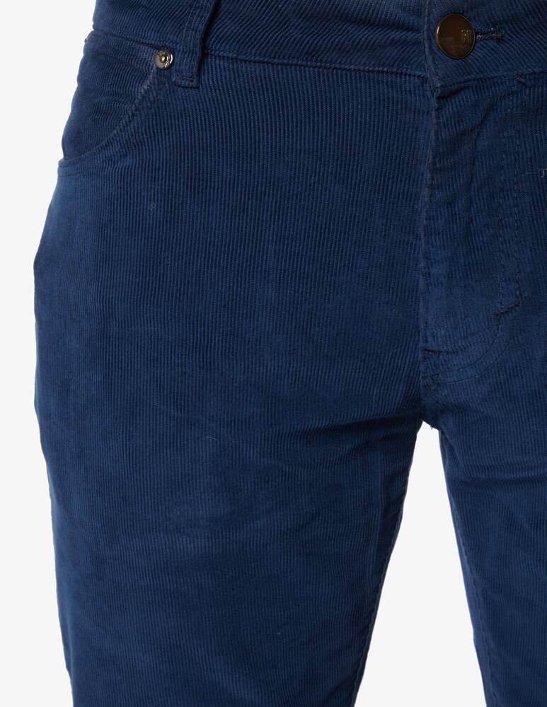 rinascente PT Pantaloni Torino Pantaloni 5 tasche slim in velluto - Blu