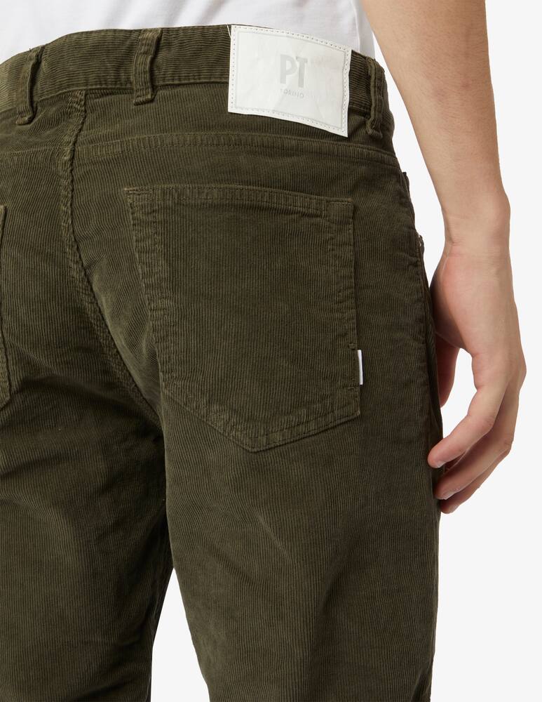 rinascente PT Pantaloni Torino Slim fit velvet 1000r 5 pockets swing trousers
