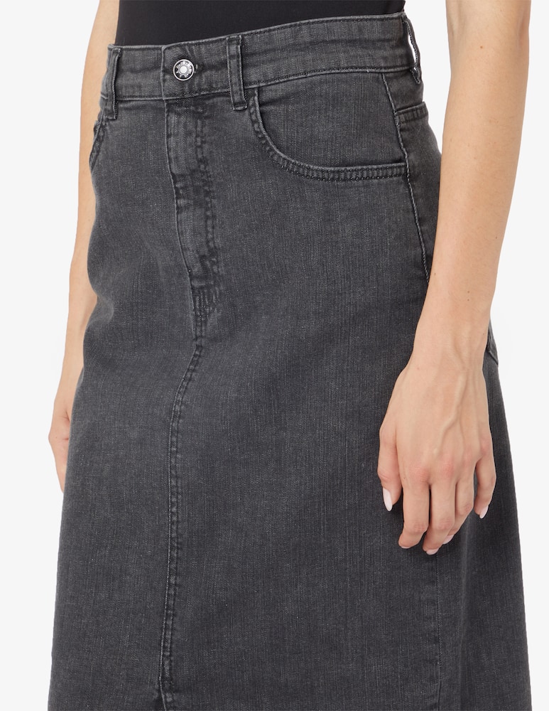 EMME Biblios long denim skirt with front slit - picture 4 EMME Biblios long denim skirt with front slit - picture 4
