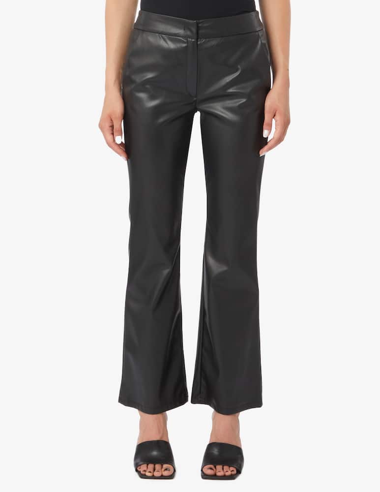 EMME Nabab eco-leather trumpet trousers - picture 1 EMME Nabab eco-leather trumpet trousers - picture 1