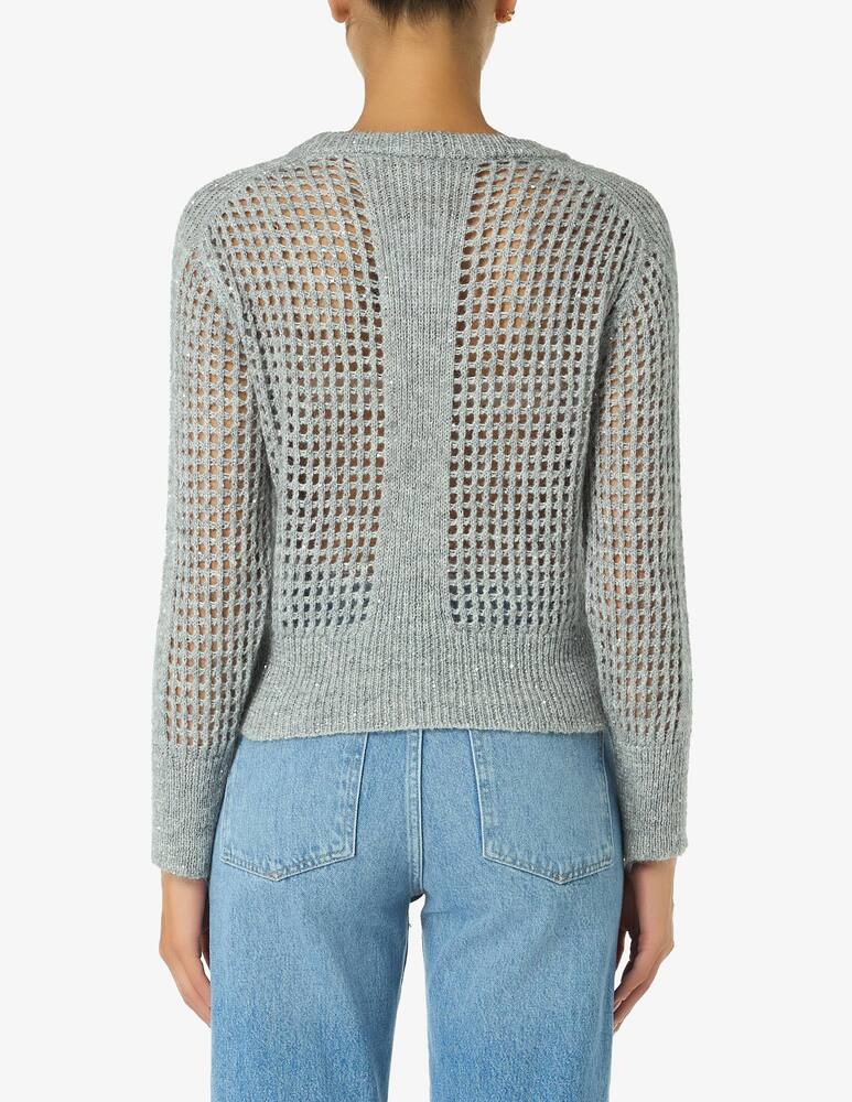 rinascente EMME Elfo maglione rete corto con paillettes