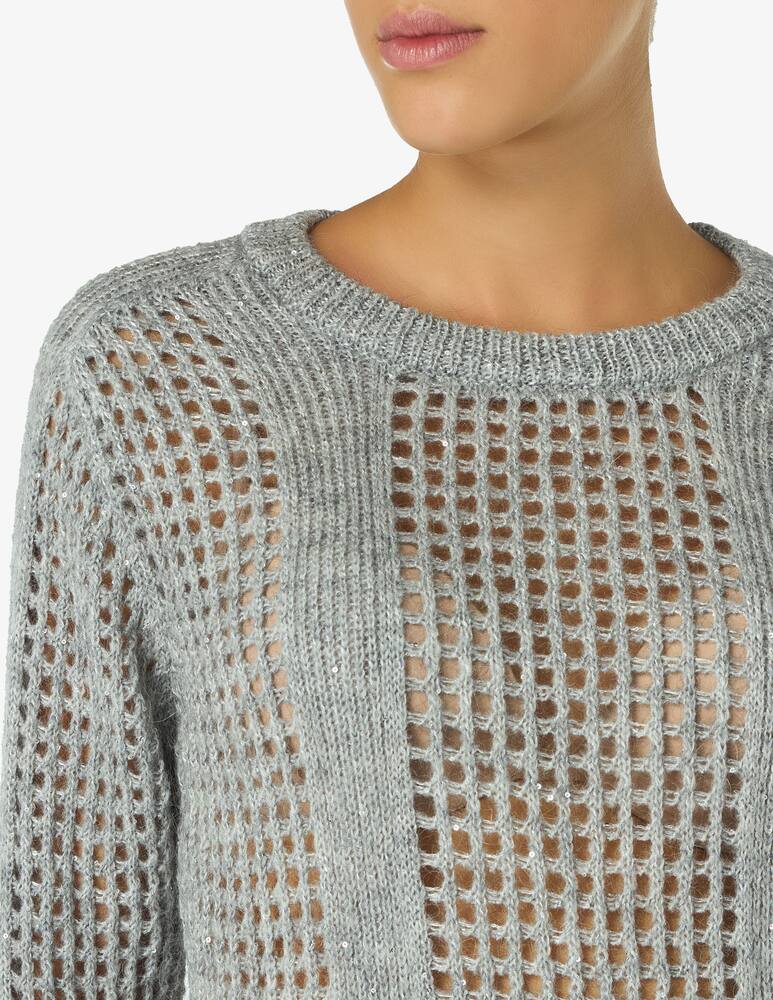 rinascente EMME Elfo maglione rete corto con paillettes