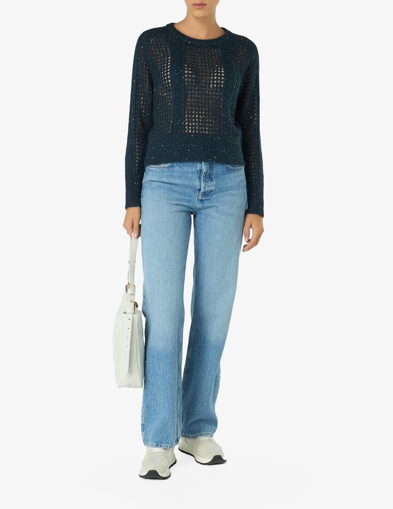 rinascente EMME Elfo short sequin mesh sweater