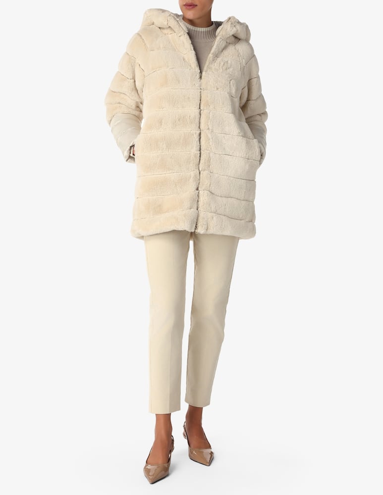 rinascente EMME Maranta midi coat in synthetic fur