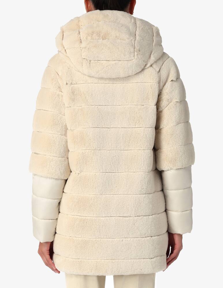 rinascente EMME Maranta midi coat in synthetic fur