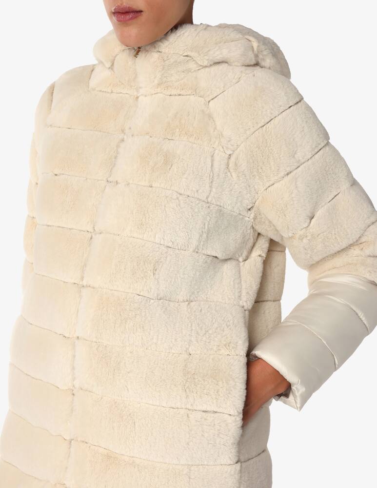 rinascente EMME Maranta midi coat in synthetic fur