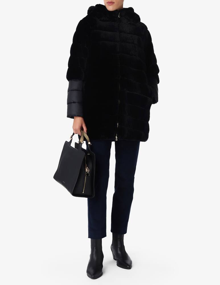 rinascente EMME Cappotto midi in pelliccia sintetica Maranta