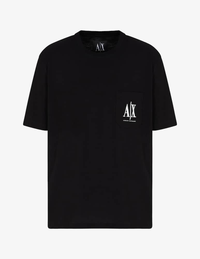 Armani Exchange T-shirt con tasca ricamata - immagine 1