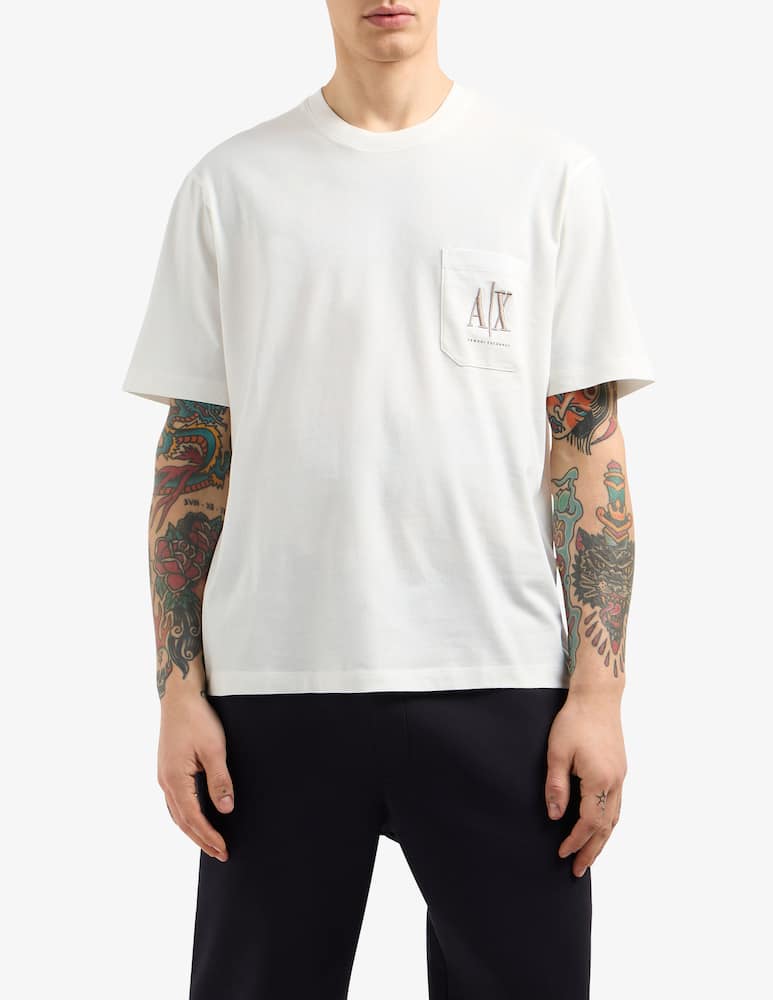 Armani Exchange T-shirt con logo ricamato - immagine 1 Armani Exchange T-shirt con logo ricamato - immagine 1