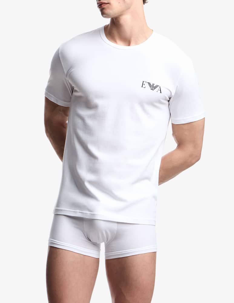 rinascente Emporio Armani Crew neck monogram t-shirt