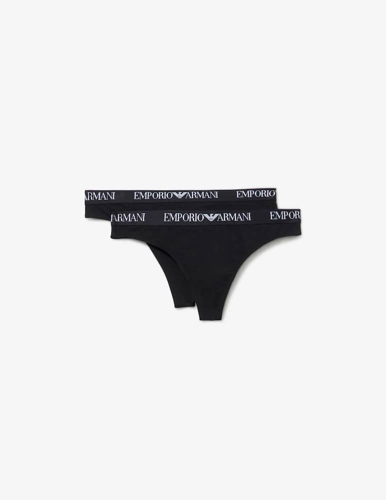 rinascente Emporio Armani Essential cotton thong duo