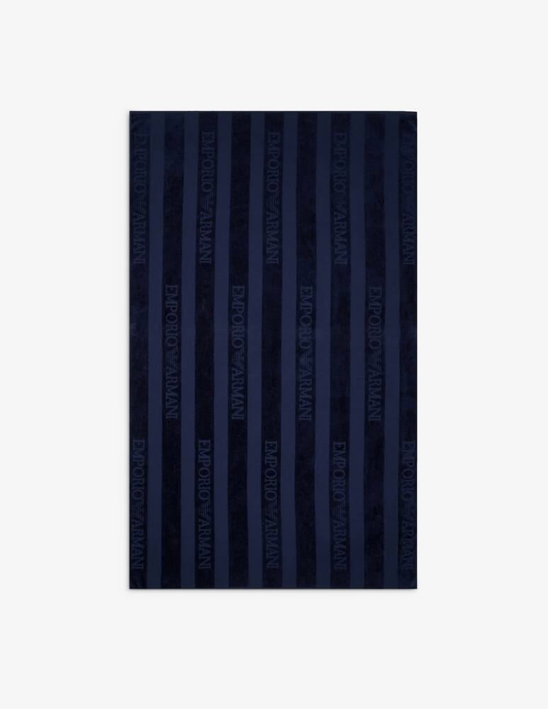 rinascente Emporio Armani Striped beach towel