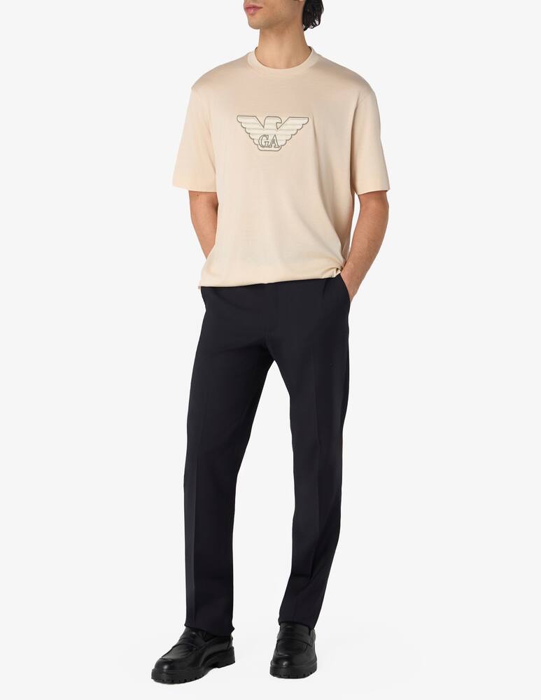 rinascente Emporio Armani T-shirt logo lyocell cotone