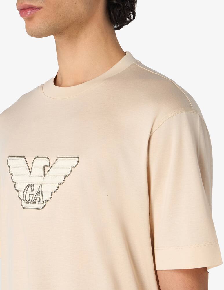 rinascente Emporio Armani T-shirt logo lyocell cotone