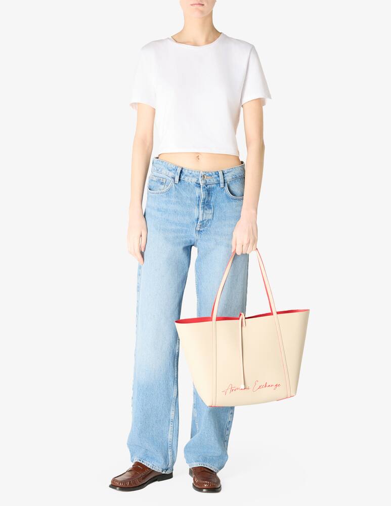 rinascente Armani Exchange Borsa shoppier reversibile