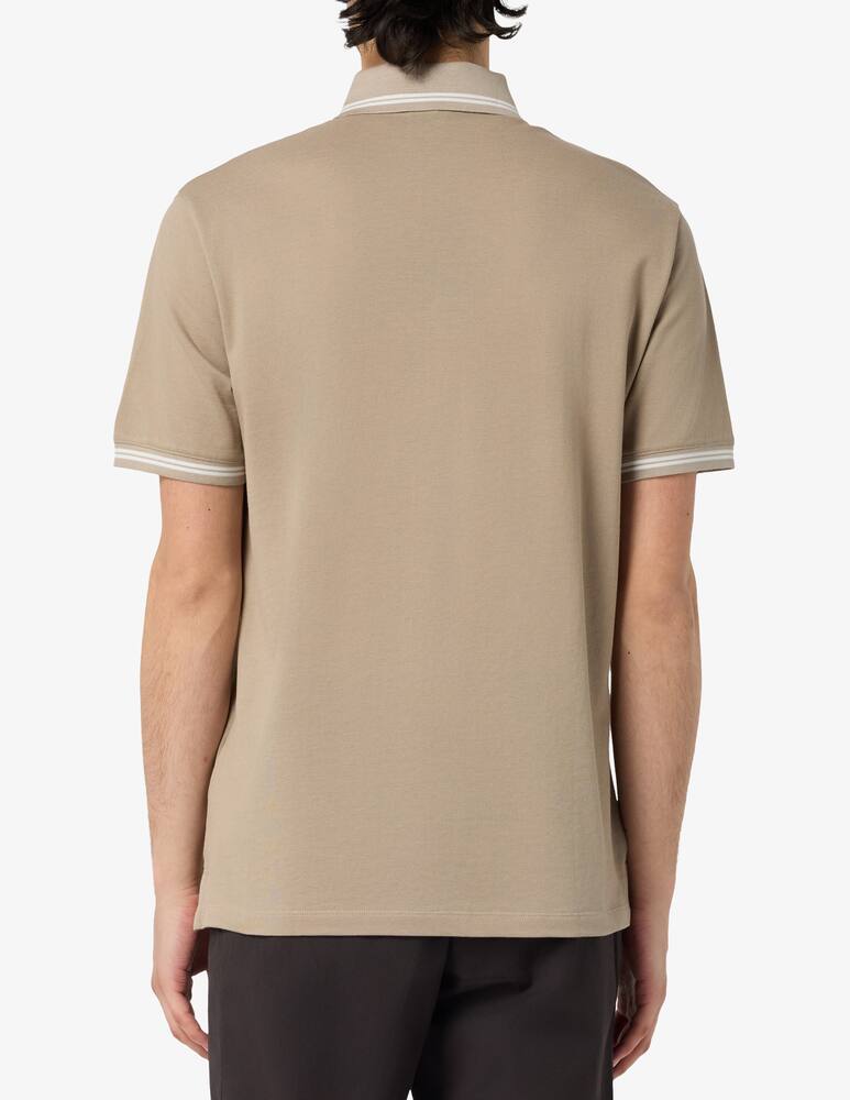 rinascente Emporio Armani Polo piquet tipping collar