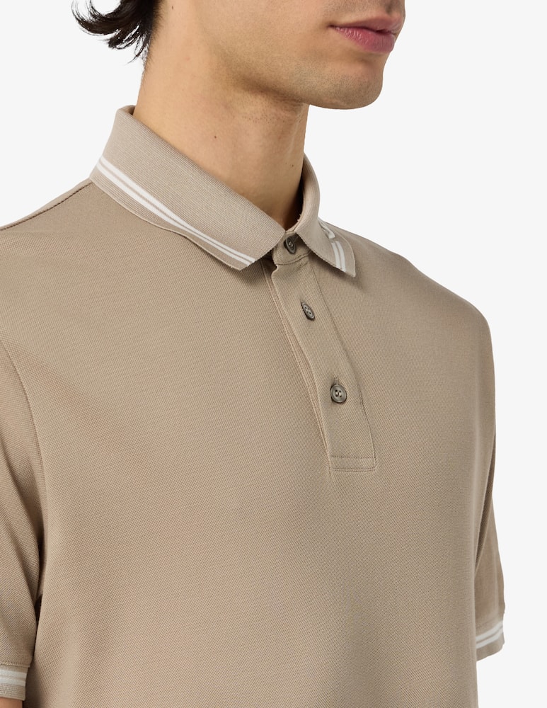 rinascente Emporio Armani Polo piquet tipping collar