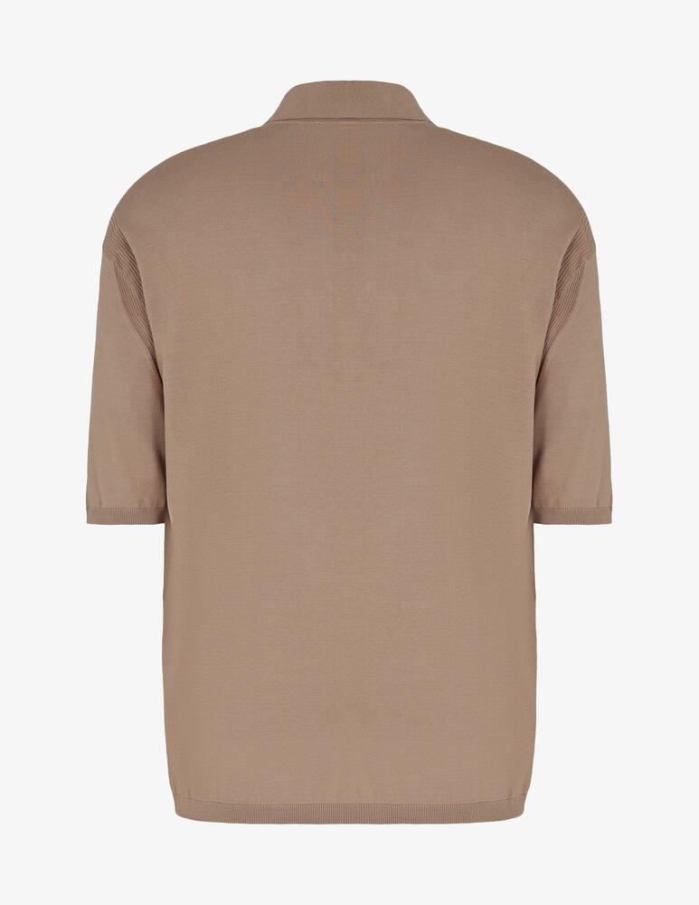 rinascente Emporio Armani Polo zip in maglia lyocell