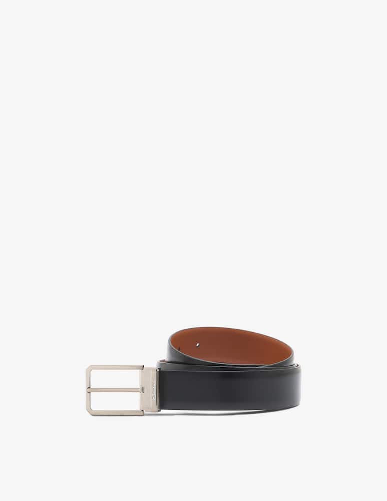 Santoni Leather belt with metal buckle - picture 1 Santoni Leather belt with metal buckle - picture 1