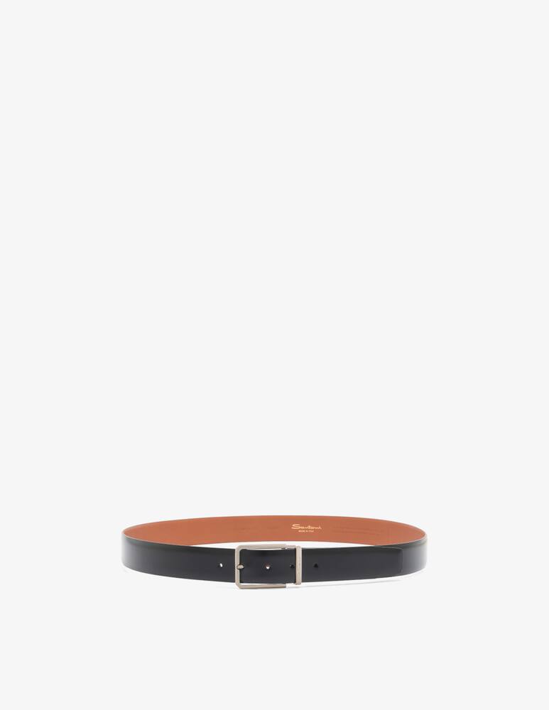 Santoni Leather belt with metal buckle - picture 3 Santoni Leather belt with metal buckle - picture 3