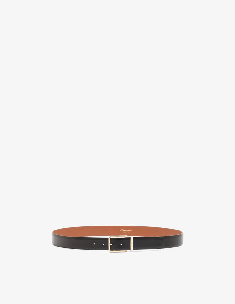 Santoni Leather belt with metal buckle - picture 2 Santoni Leather belt with metal buckle - picture 2