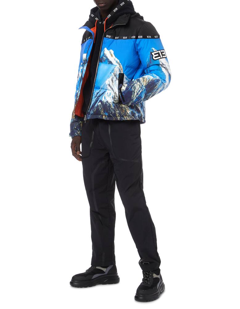 rinascente 313 Mountain print hooded down jacket