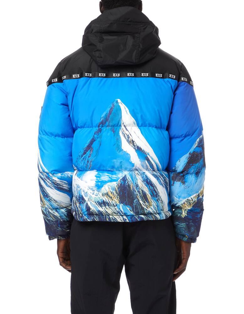 rinascente 313 Mountain print hooded down jacket