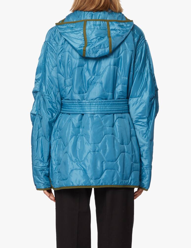 rinascente A44 Gilet trapuntato con cintura e cappuccio staccabile