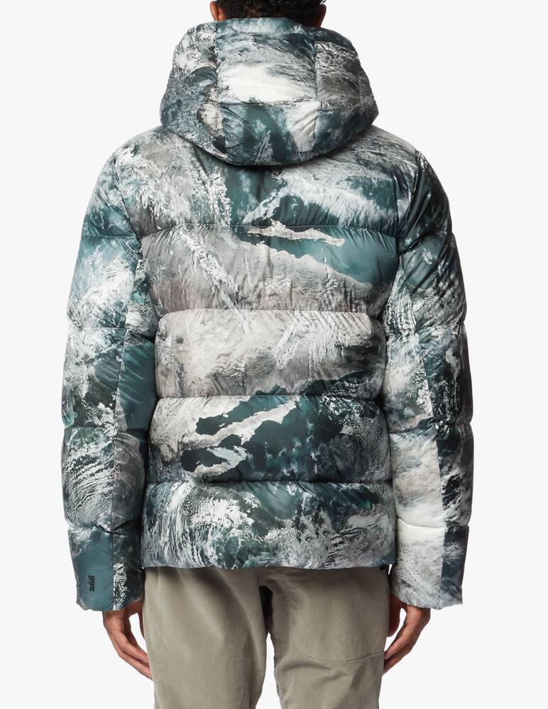 rinascente Add Hoody printed mountain shimmer down jacket