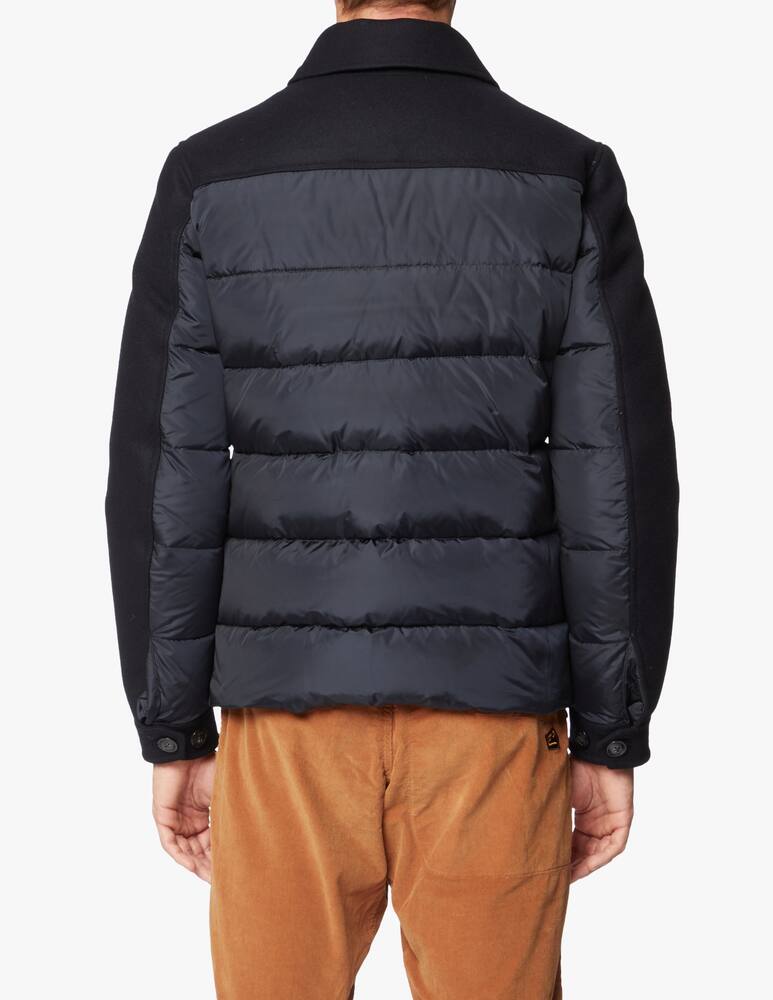 rinascente Add Bimat zip down jacket with wool details