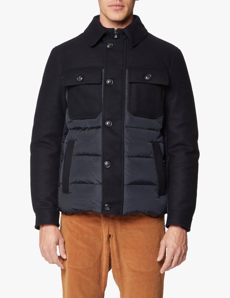 rinascente Add Bimat zip down jacket with wool details