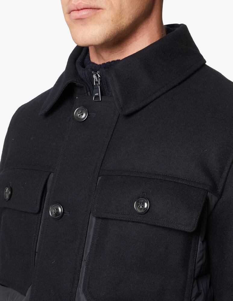 rinascente Add Bimat zip down jacket with wool details